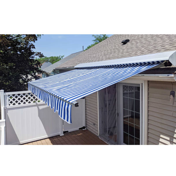 Diensweek 96.45'' W x 78.7'' D Motorized Retractable Patio Awning